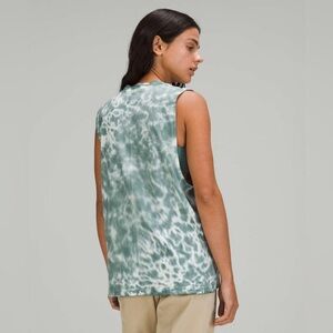 Lululemon All Yours Tank Top Green Tie Dye Marmoleado Ocean Air